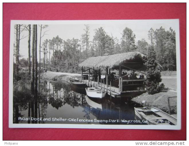Real Photo   Boat Dock Okefenokee Swamp Park Waycross Ga   Kodak   Box-------(ref 122) - Albany