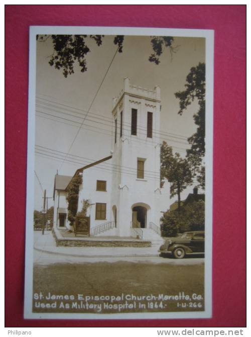 Real Photo   Marietta Ga  St James Episcopal Church  Cline EKC Box -------(ref 122) - Albany