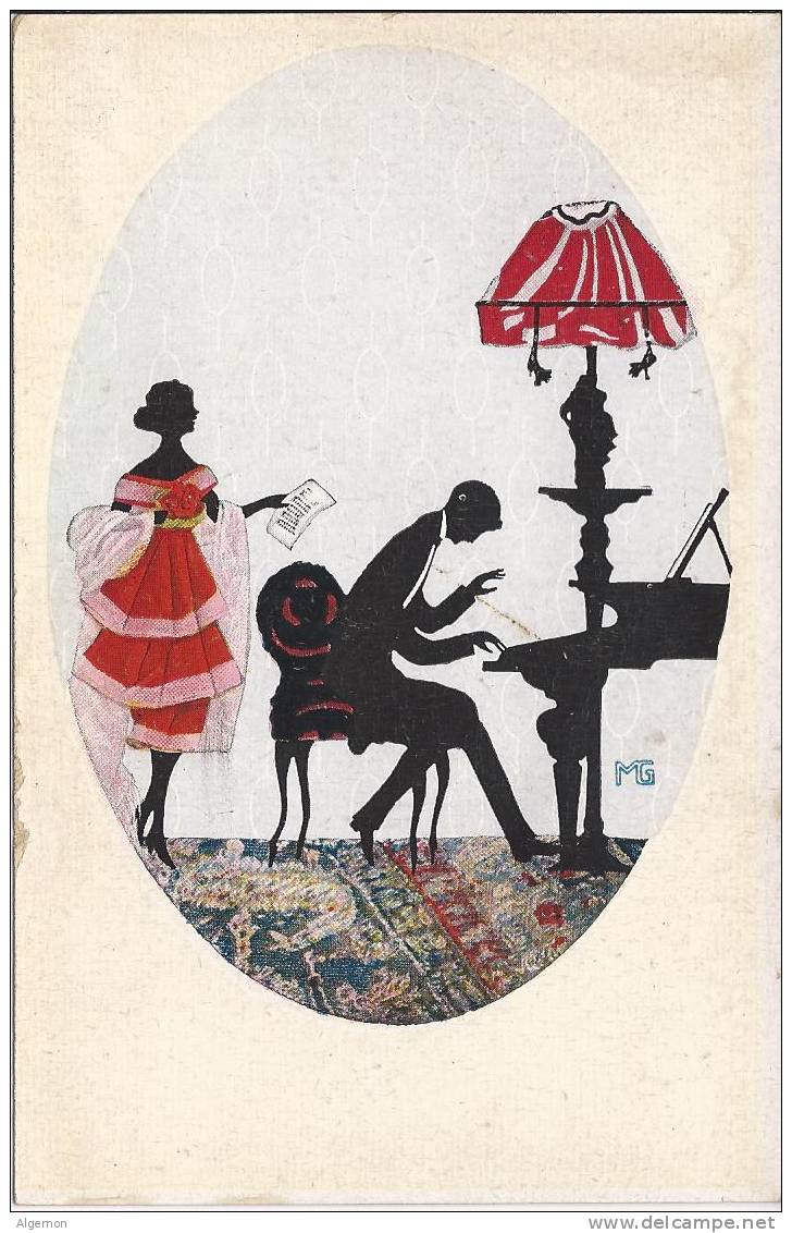 1397 - Silhouette Pianiste Et Chanteuse - Grosze, Manni