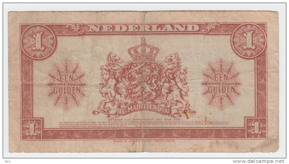 Netherlands 1 Gulden 1945 P 70 - 1 Gulden