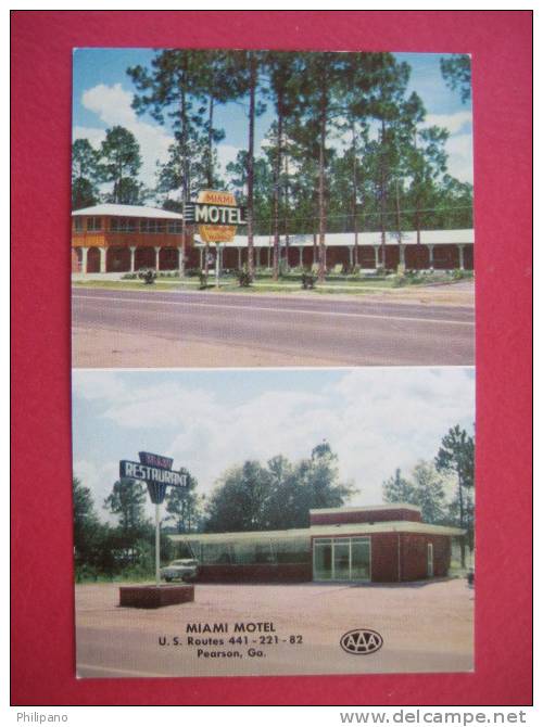 Early Chrome---   Pearson Ga   Multi View  Miami Hotel & Restaurant        -------(ref 122) - Other & Unclassified