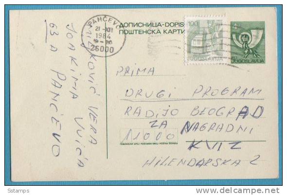 A-262  JUGOSLAVIJA  JUGOSLAWIEN SERBIA   POSTAL CARD - Postal Stationery