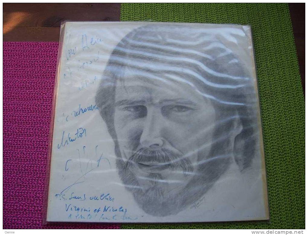 MICHEL  FONTAYNE   °°  BLESSURE  °  AUTOGRAPHE  SUR VINYLE  33 TOURS - Autographes