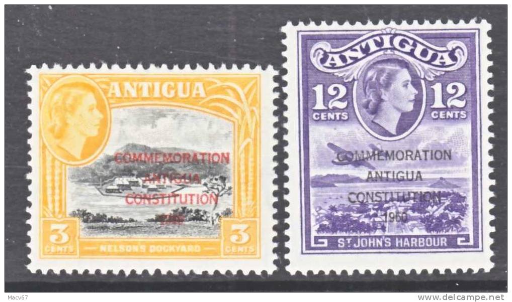 Antigua 125-6     *   CONSTITUTION - 1960-1981 Ministerial Government