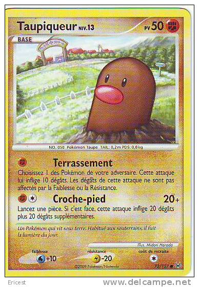 -- CARTE POKEMON TAUPIQUEUR NIV 13 72/127 NEUVE - Autres & Non Classés