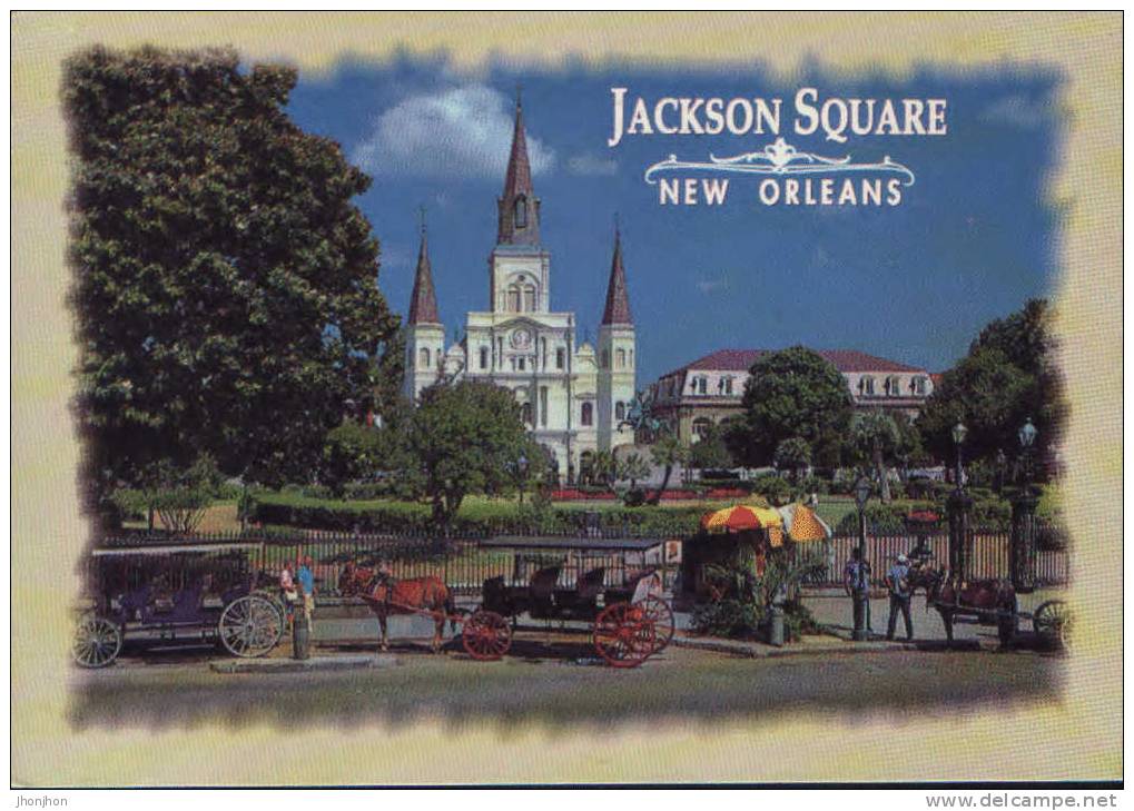 USA-Postcard Written 1992- New Orleans-Jackson Square And St.Louis Chatedral - New Orleans