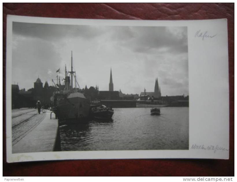 Lübeck - Hafen (signiertes Foto Walter Waßner) - Luebeck