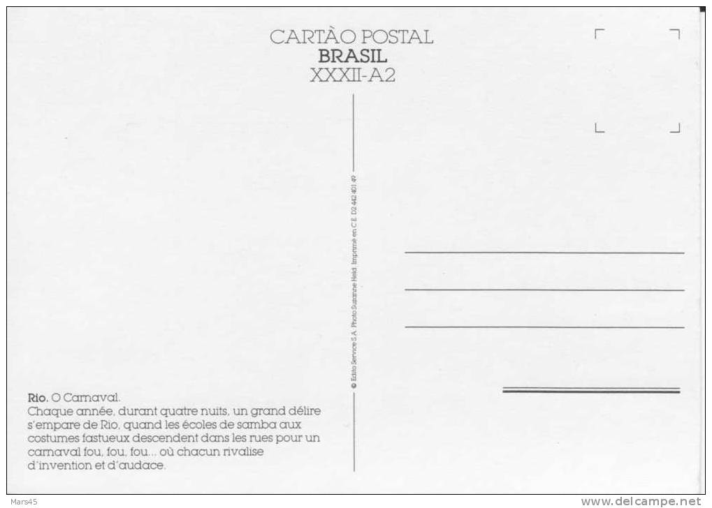 BRESIL - CARNAVAL - RIO DE JANEIRO - VOIR SCAN VERSO - Carnaval