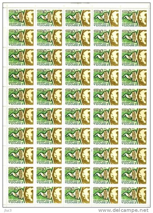 FC5637-39 - URSS 1989 - La  Belle  SERIE  3  FEUILLES  Entières Neuves**  50 Timbres  N° 5637 à 5639 (YT) - Bonne Valeur - Hojas Completas