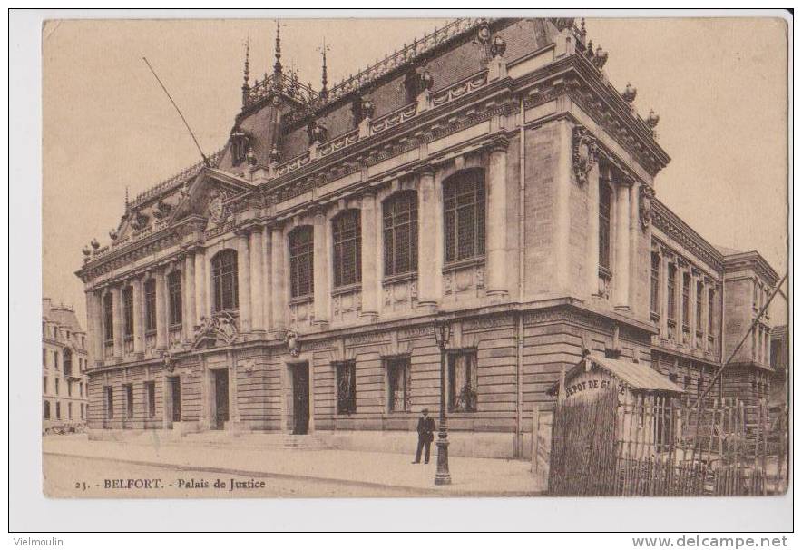 BELFORT 90 PALAIS DE JUSTICE DEPOT DE GLACE RARE !!!  BELLE CARTE  ANIMEE - Belfort - Ville