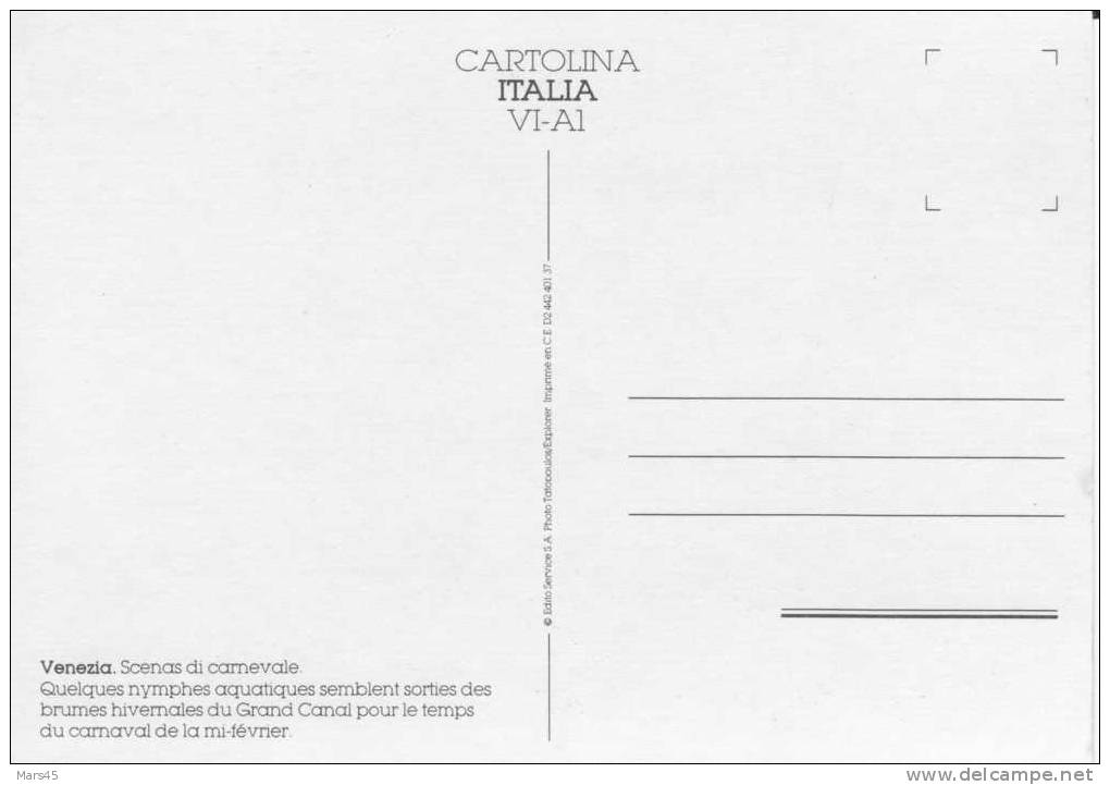 ITALIE - VENISE - LE CARNAVAL - VOIR SCAN VERSO - Karneval - Fasching