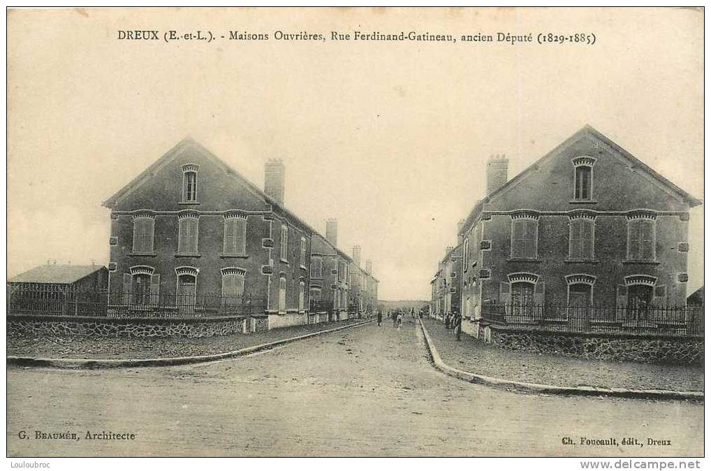 28 DREUX MAISONS OUVRIERES RUE FERDINAND GATINEAU ANCIEN DEPUTE - Dreux