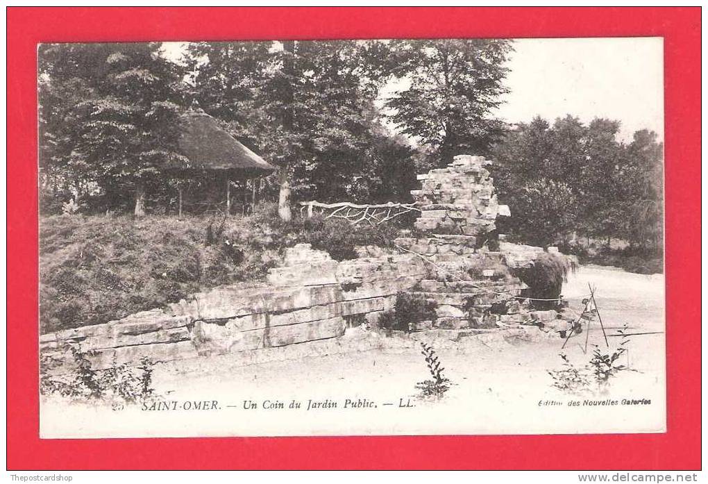 CPA 62 SAINT OMER UN COIN DU JARDIN PUBLIC LOUIS LEVY LL MORE FRANCE FOR SALE @1 EURO OR LESS - Saint Omer