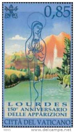 CITTA' DEL VATICANO - VATIKAN STATE - ANNO 2008 - APPARIZIONI DELLA MADONNA DI LOURDES   - ** MNH - Ungebraucht