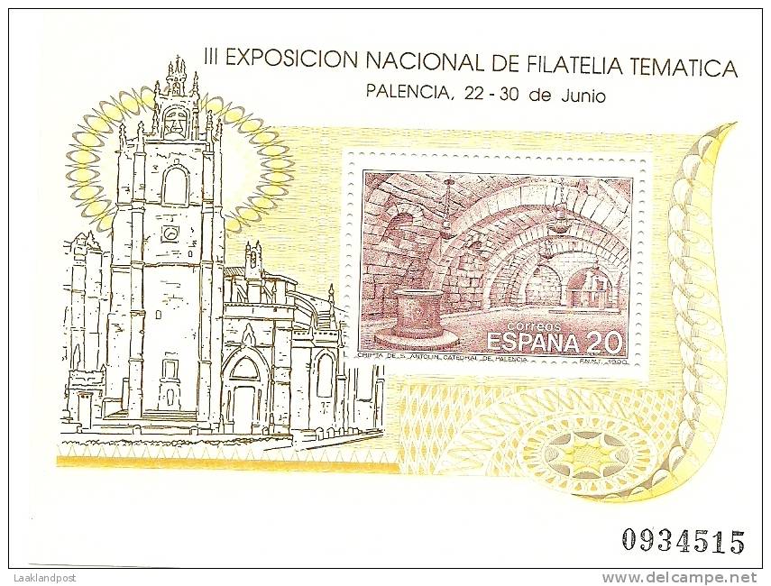 SPAIN Exposition National De Filatelie Tematica 1990 Mint (E1313b) - Kerken En Kathedralen