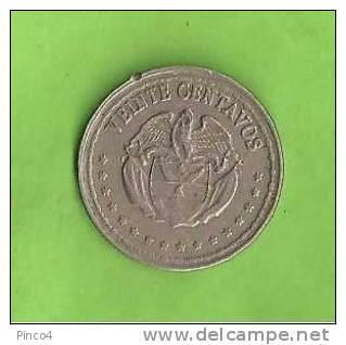 COLOMBIA  20 CENTAVOS 1959 - Colombie