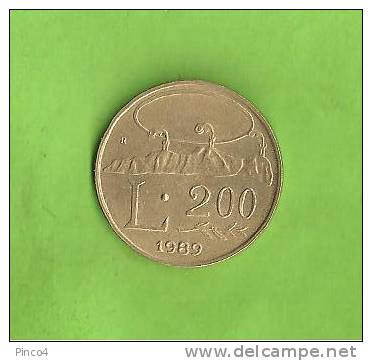 REPUBBLICA DI SAN MARINO  200 LIRE 1989 - San Marino