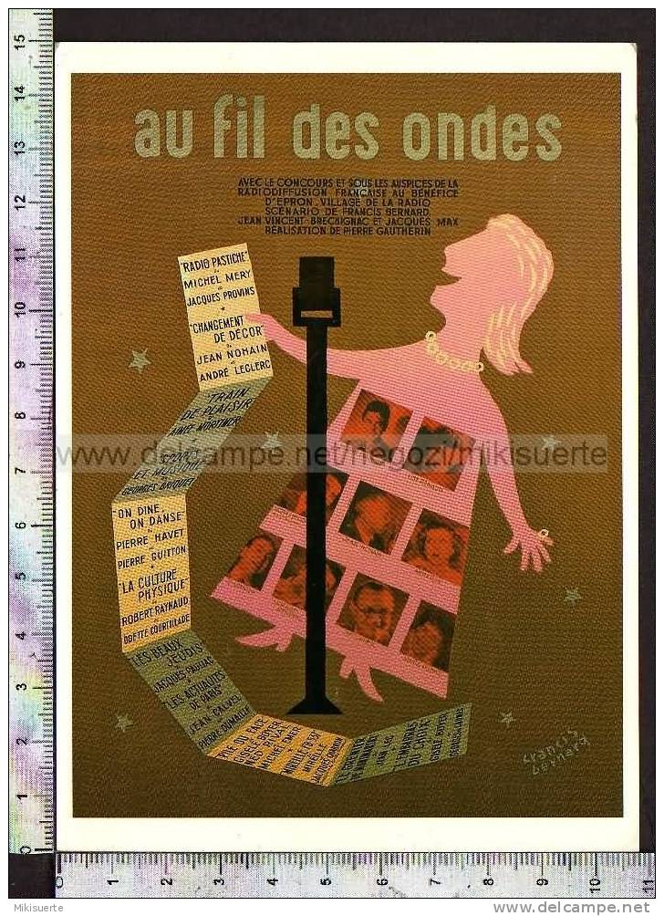 Q704 CINEMA AU FIL DES ONDES DE PIERRE GAUTHERIN FRANCIS BERNARD - Affiches Sur Carte