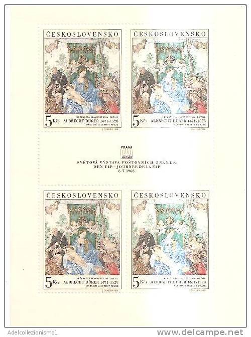 48218)foglietto Cecoslovacchia Anno 1968 Con 4 Valori Serie Espo. Fil. Praga - Nuovo - N°1653 - Blocs-feuillets