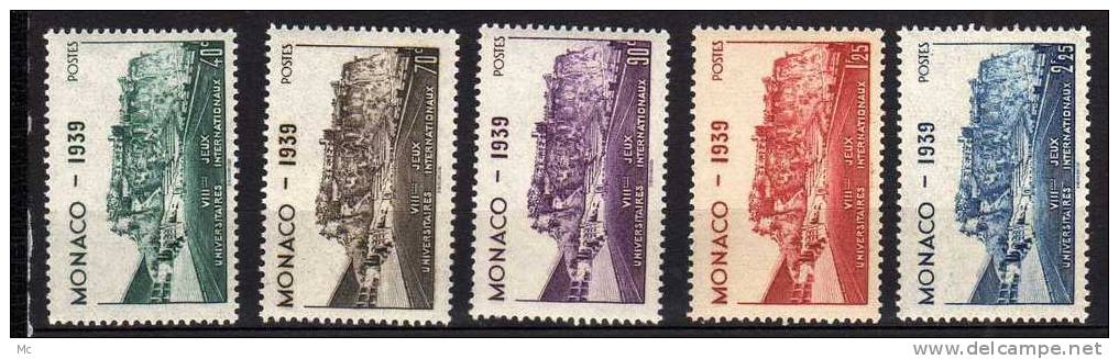 Monaco N° 195 / 199 Neufs Avec Charnière * - Unused Stamps