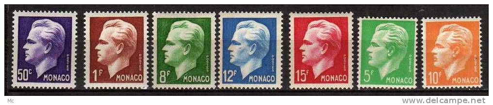 Monaco N° 344 / 350 Neufs Avec Charnière * - Nuevos