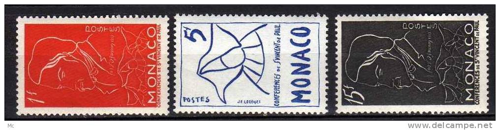 Monaco N° 399 / 401 Neufs Avec Charnière * - Nuevos