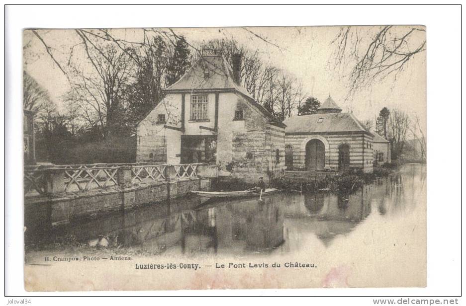 Somme - LUZIERES Les CONTY - Le Pont Levis Du Château - Animée - Autres & Non Classés