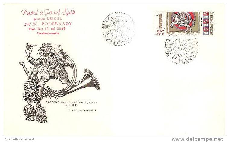 48231)lettera F.d.c.  Rep. Ceca Serie 1973 Giornata Del Francobollo Con Un Valore + Annullo N°2023 - FDC