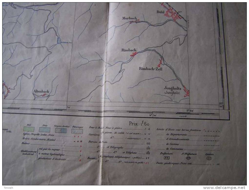 Carte De BUSSANG-Echelle 1-50.000-service Géographique De L Armée 1911-tirage 19??- - Topographical Maps