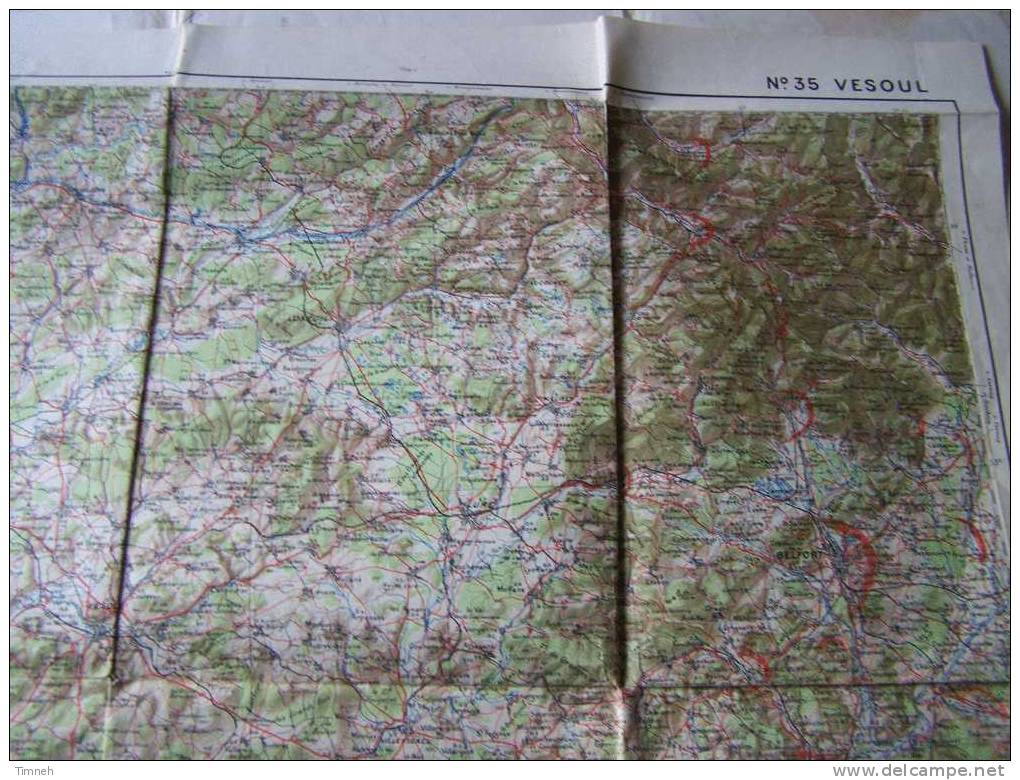 Carte De VESOUL N°35-Echelle 1-200.000-service Géographique De L Armée -type 1912- - Topographical Maps