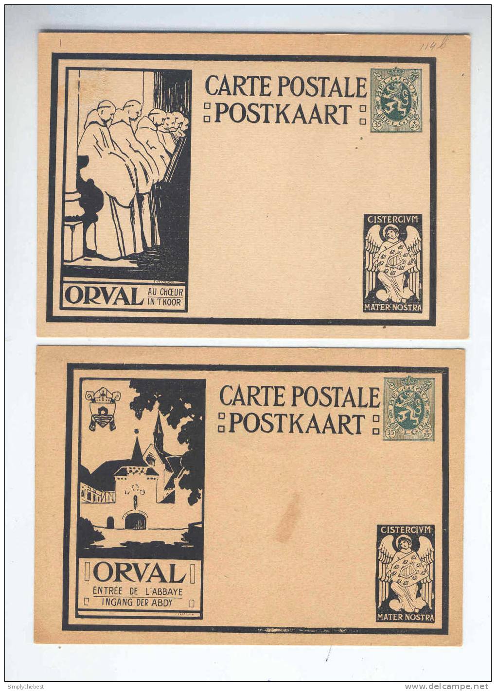 Série De 6 X Carte Illustrée Noire ORVAL Avec Ange - Non Circulées  --  B7/001 - Cartes Postales Illustrées (1971-2014) [BK]