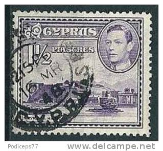Zypern  1938  George VI - Pictorial  1 1/2 Pia Violett  Mi-Nr.142  Gestempelt / Used - Cyprus (...-1960)