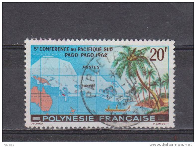 Polynésie YT 17 Obl : Carte Des îles , Belle Oblitération - 1962 - Usados