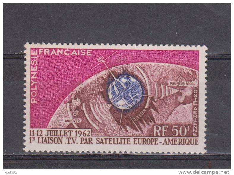 Polynésie YT PA 6 ** : Télécommunications Spatiales - 1962 - Unused Stamps