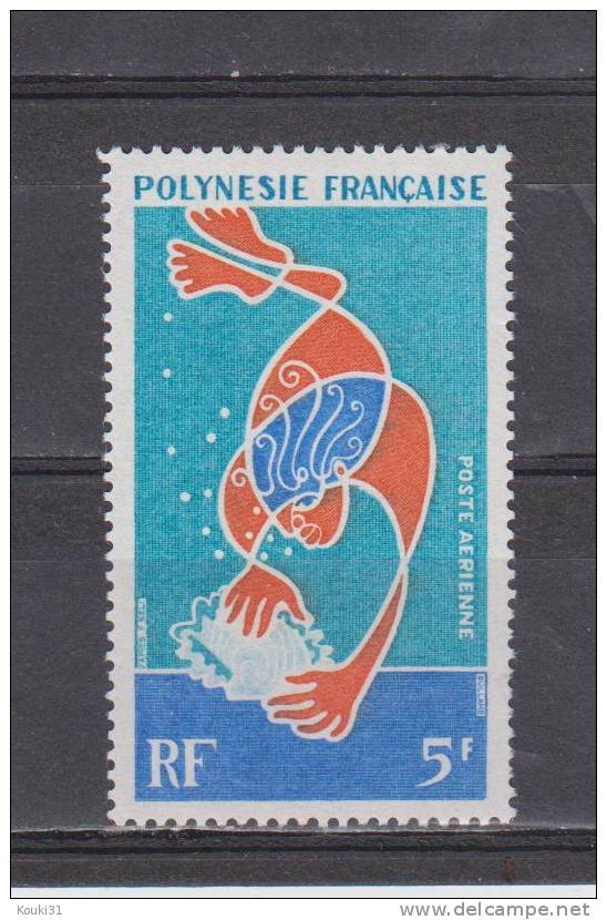 Polynésie YT PA 35 * : Plongeur Ramassant La Nacre - 1970 - Unused Stamps