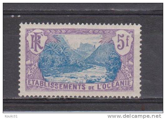 Océanie YT 37 * : Rivière Et Palmier - 1913 - Unused Stamps
