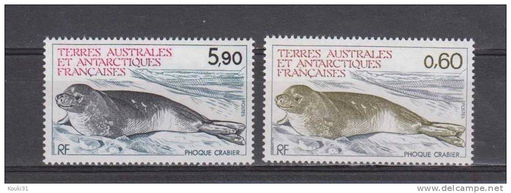 TAAF YT 107/8 ** : Phoque Crabier - Unused Stamps