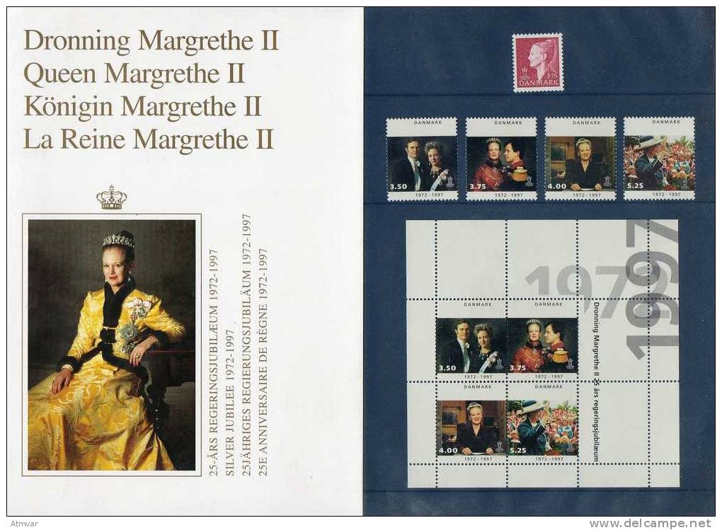 DENMARK / DANEMARK (1997) - Presentation Pack - Queen Margrethe II / Dronning MARGRETHE II     (DK514) - Ungebraucht