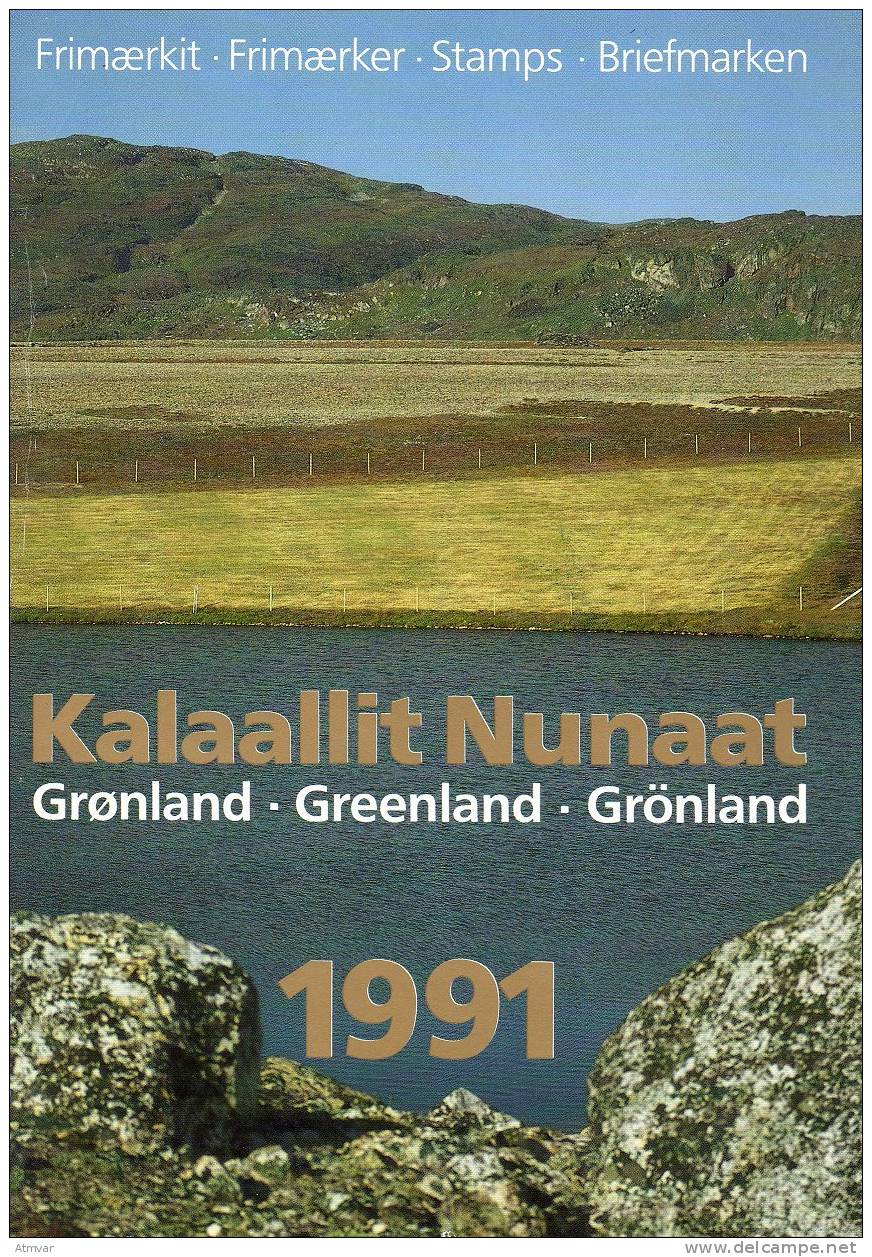 GL513. GREENLAND - Year Book 1991 With Mint Stamps / Livre Annuel 1991 Avec Timbres - Full Years