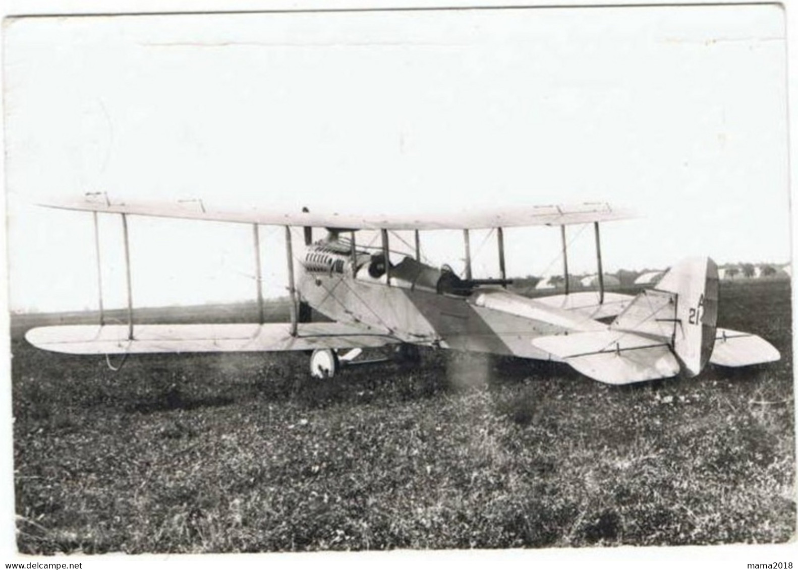 BIPLAN  DE  BOMBARDEMENT    Havilland   Carte Pub  Transfusine - 1914-1918: 1ère Guerre