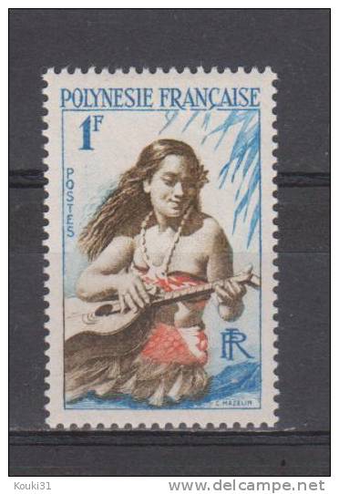 Polynésie YT 3 * : Joueuse De Guitare - 1958 - Nuevos