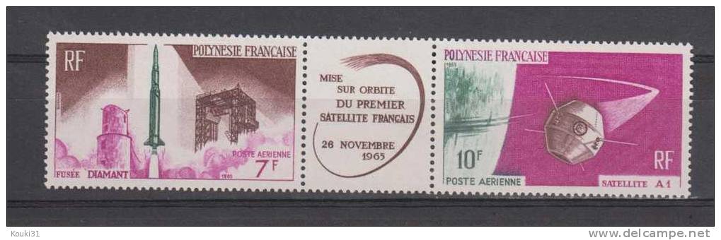 Polynésie YT PA 18A ** : Satellite Français - 1966 - Unused Stamps