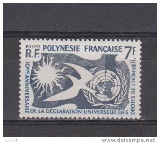 Polynésie YT 12 * : Droits De L'homme - 1958 - Unused Stamps