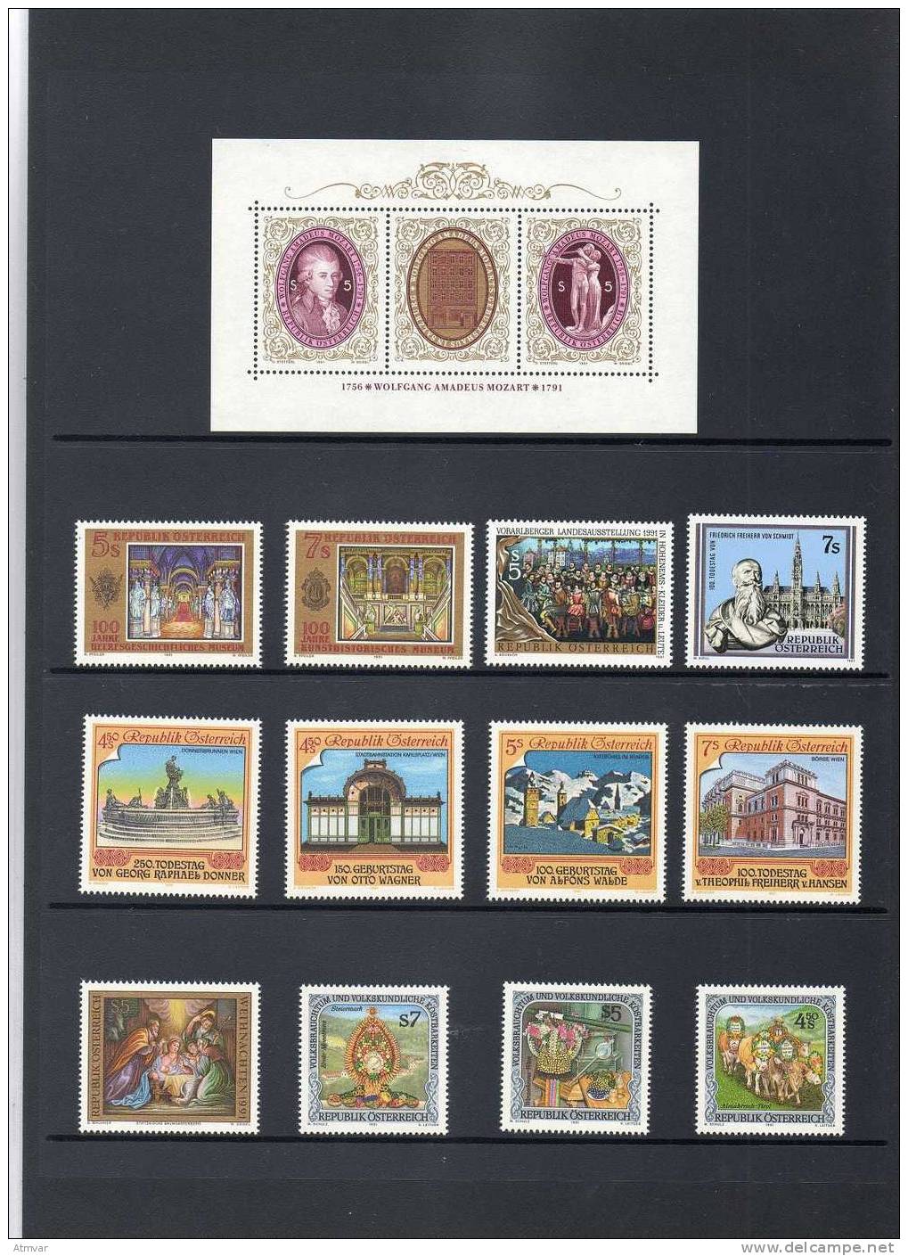 AT502. AUSTRIA - Yearbook 1991 With Mint Stamps / Livre Annuel 1991 Avec Timbres Neufs - Années Complètes