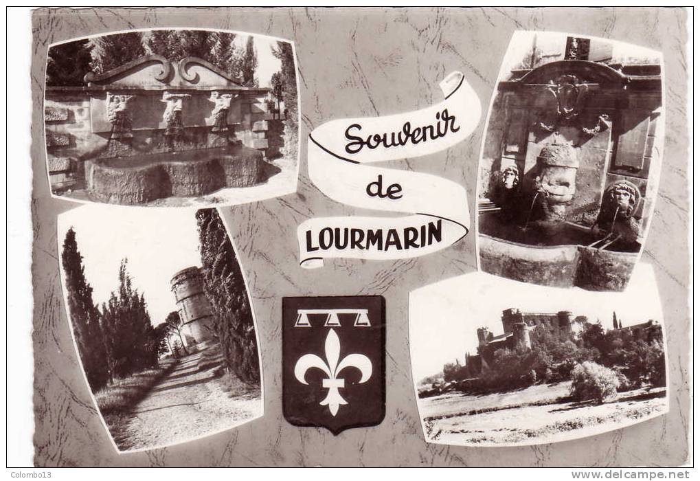 84  CPSM   CARTE PHOTO SOUVENIR DE LOURMARIN  MULTIVUES - Lourmarin