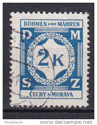 Böhmen & Mähren Dienstmarke 1941 Mi. 9   2 K Ziffernzeichnung - Gebruikt