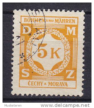 Böhmen & Mähren Dienstmarke 1941 Mi. 12   5 K Ziffernzeichnung - Usados