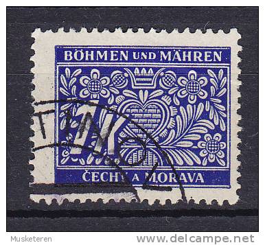 Böhmen & Mähren Portomarke 1939 Mi. 9   1 K Ziffernzeichnung - Used Stamps