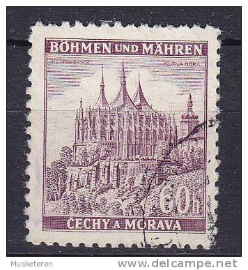 Böhmen & Mähren 1939 Mi. 27    60 H Kuttenberg - Oblitérés