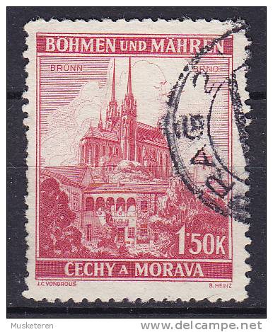 Böhmen & Mähren 1939 Mi. 30     1.50 K Brünn, Landesmuseum Und Turm - Oblitérés